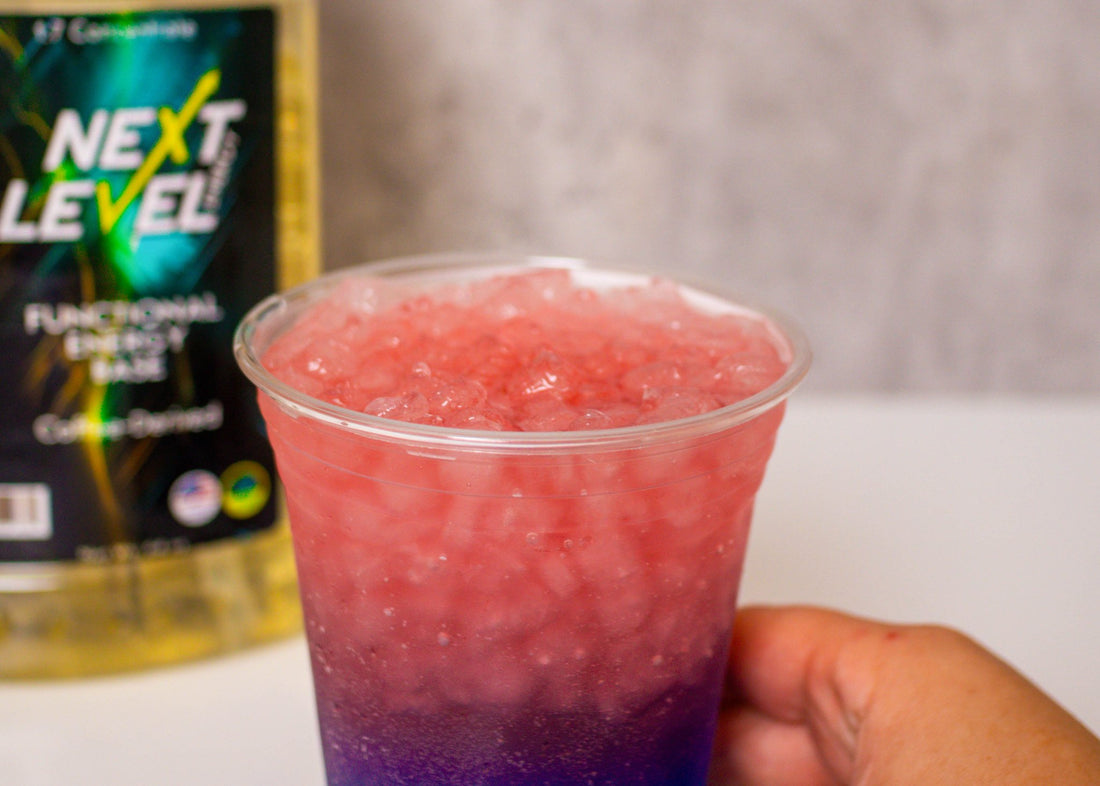 Strawberry & Blue Raspberry Layered Energy Refresher Recipe - Next Level Energy